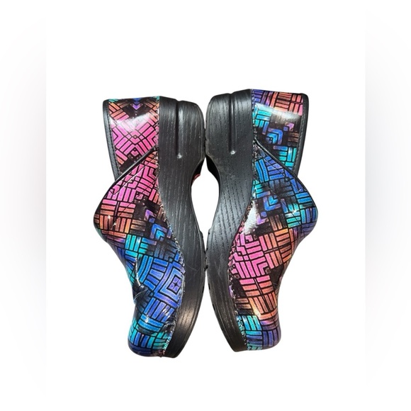 Dansko Professional Color Weave Patent Clogs Shoes Size EU 39, US 8.5-9 - Picture 11 of 13